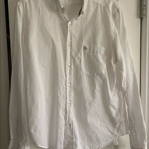 authentic white Burberry linen  shirt